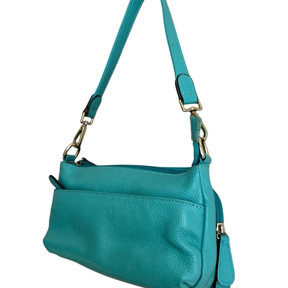 Turquoise Vegan Leather bag - Picture 5 of 10